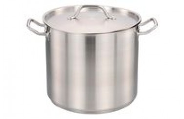 Кастрюля нержавеющая сталь с крышкой высокая INDOKOR PROFESSIONAL 22х22см 8,4 литров ZX-DST-22008