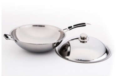 Сковорода WOK INDOKOR Сковорода WOK INDOKOR нержавеющая сталь 36см крышка ручка с силиконовой вставкой WIND36AL