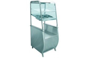 Прилавок для столовых приборов с хлебницей ПСПХ-70T