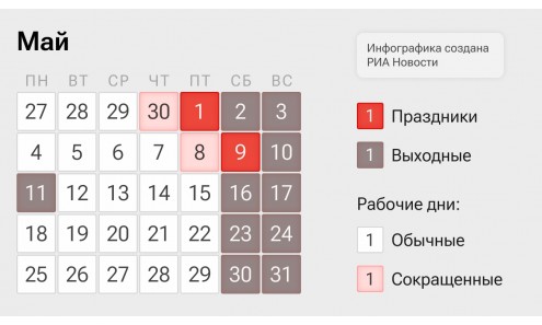Как отдыхаем в мае 2026 года!