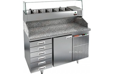 Стол для пиццы HICOLD PZ4-1GN 6R (без витрины)