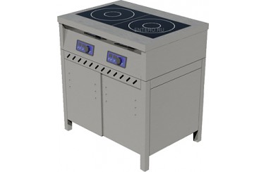 Плита индукционная ЦМИ ПИ-2 (820х600х870 мм) закрытая, двери-купе