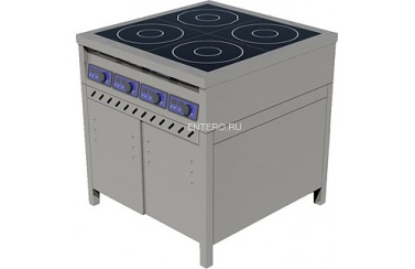 Плита индукционная ЦМИ ПИ-4 закрытая, распашные двери