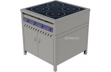 Плита индукционная ЦМИ ПИ-4 закрытая, двери-купе